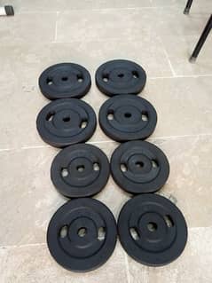 Exercise (Rubber coated weight plates rod set