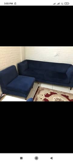 Blue Color three seater 0