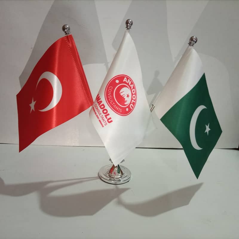 Indoor Flag & Pole for Office Decoration, Palestine Flag, From Lahore 5