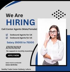 Urgent Need Call Center agents Female/male Job