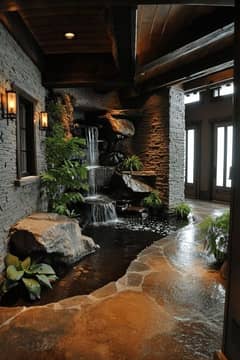 waterfalls fountains