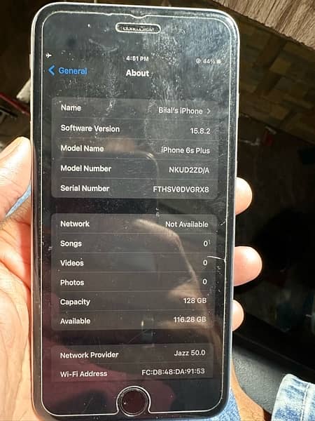 iphone 6s plus PTA Approved 128 gb All ok 10.10 1