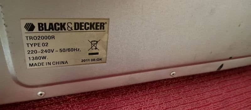 Black  & Decker electric oven 2