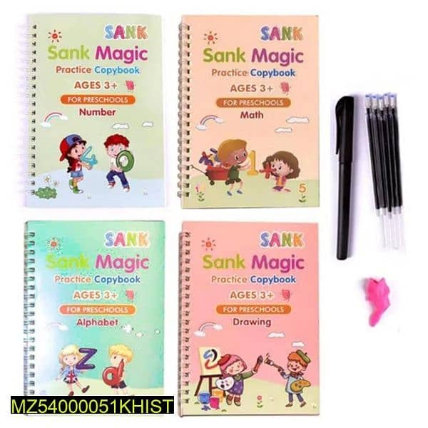 4 Pcs Set Magic Practice Copybook for Kids 3