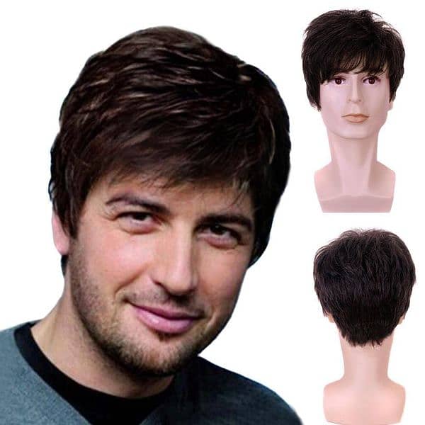 Men original hair cap wig (0'3'0'6'4'2'3'9'1'0'1). 2