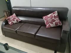 five seater leather sofa set