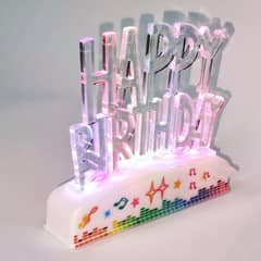Birthday LED Light Multicolor Happy Birthday Cake Decoration