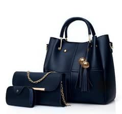 3pcs woman shoulder Bag (Blue) 0