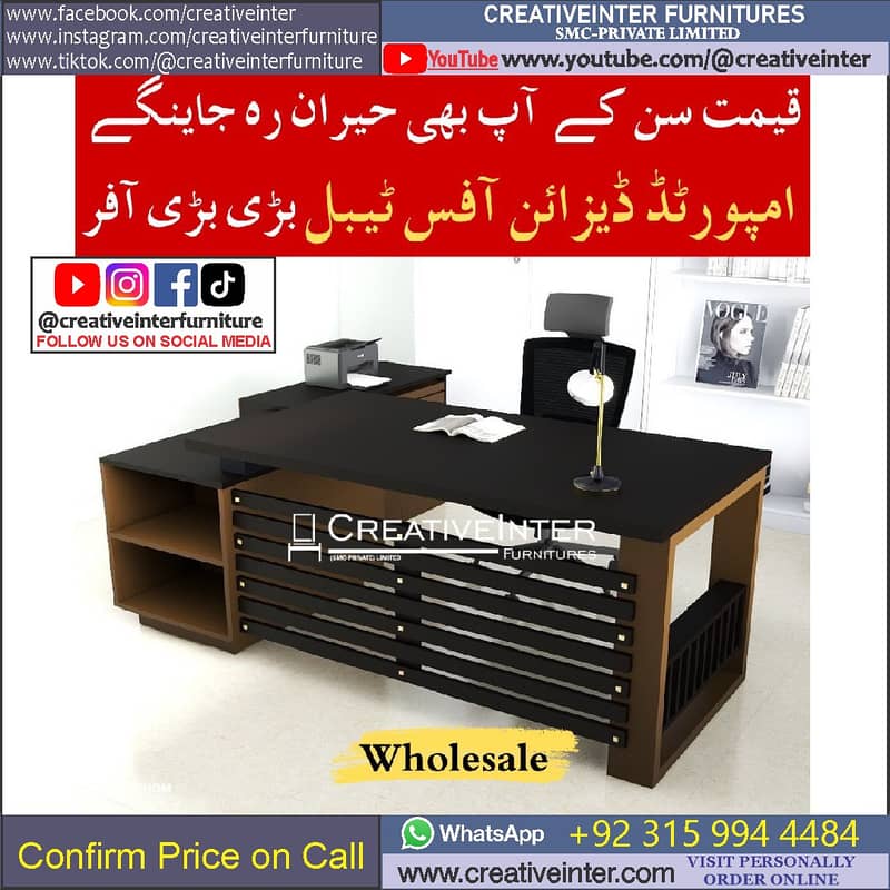 Office table study desk sofa chair gaming home computer meeting L shap 13