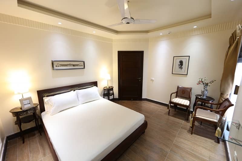 Gulberg flat two bedrooms fully furnish for rent VIP environment same like 5 star hotel 0