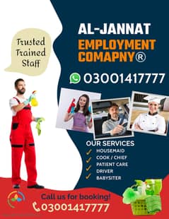 Domestic staff Provider (Maids, Nanny, Cook, Driver, Attendent etc)