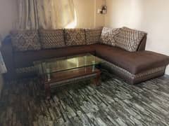 L shape Sofa and center table