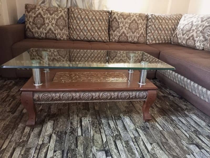 L shape Sofa and center table 7