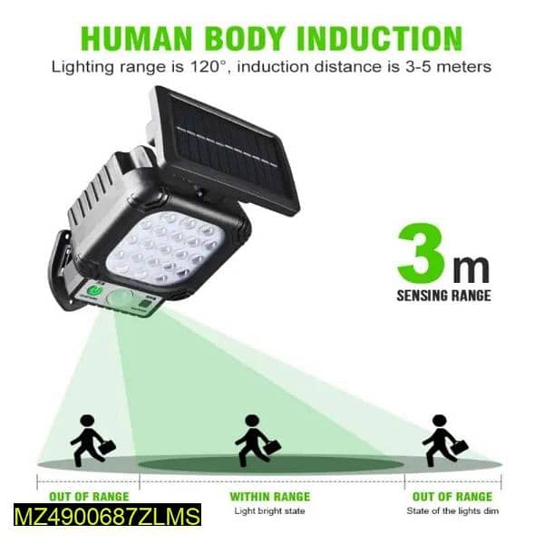 SOLAR RECHARGEABLE  SENSOR LIGHT 4