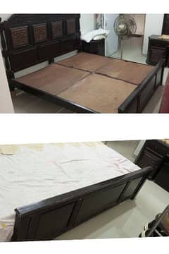 Double bed with dressing