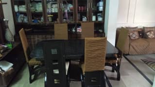 6 chairs dining table for sale 0