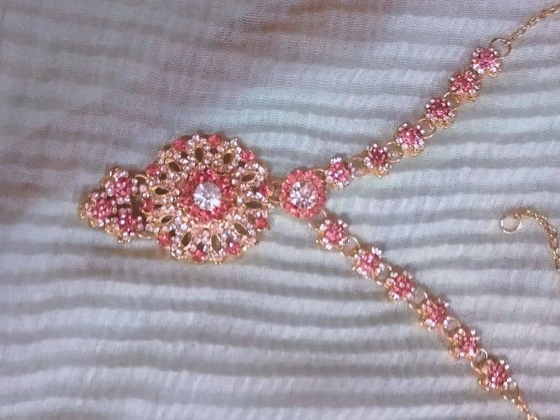 Beautiful pink necklace set 1