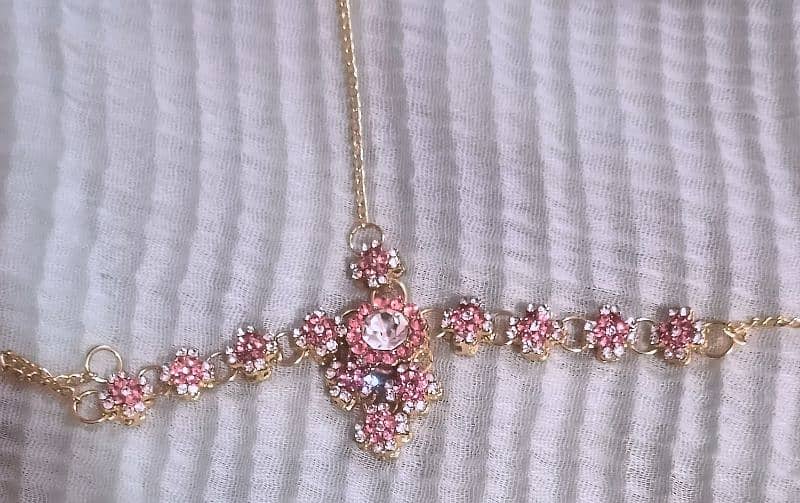 Beautiful pink necklace set 2