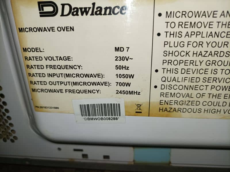 Dawlance microwave oven 4