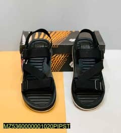 men' s elastic fibri sforts sandals black