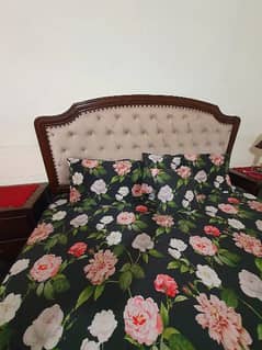 King Size Pure Wooden Bed Set 0