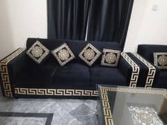 Turkish Style Sofa Set 3.2. 1 with Glass Table