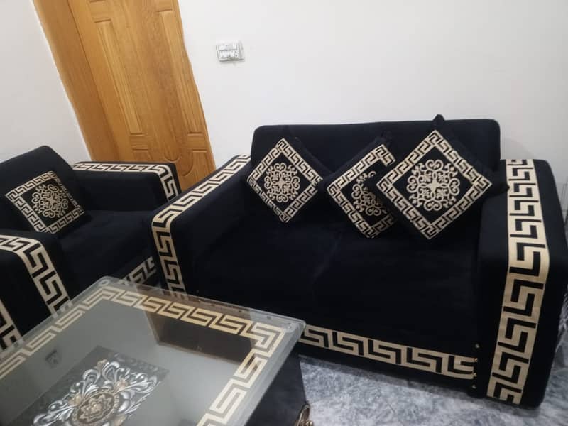 Turkish Style Sofa Set 3.2. 1 with Glass Table 1