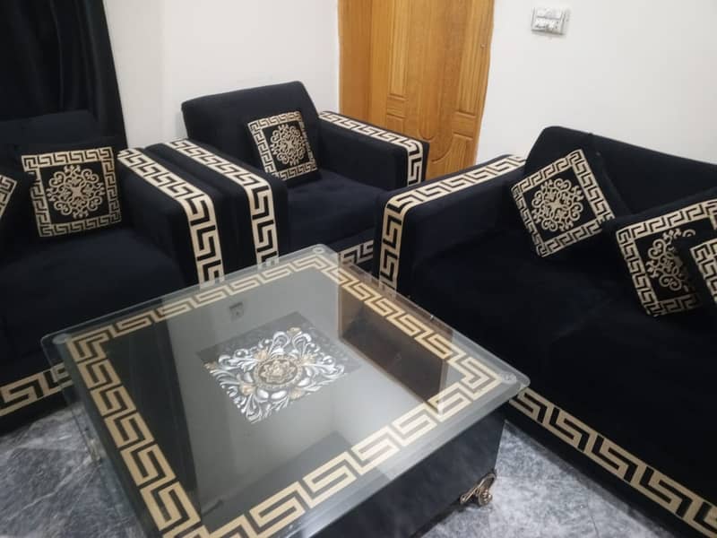 Turkish Style Sofa Set 3.2. 1 with Glass Table 3