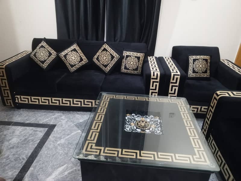 Turkish Style Sofa Set 3.2. 1 with Glass Table 5