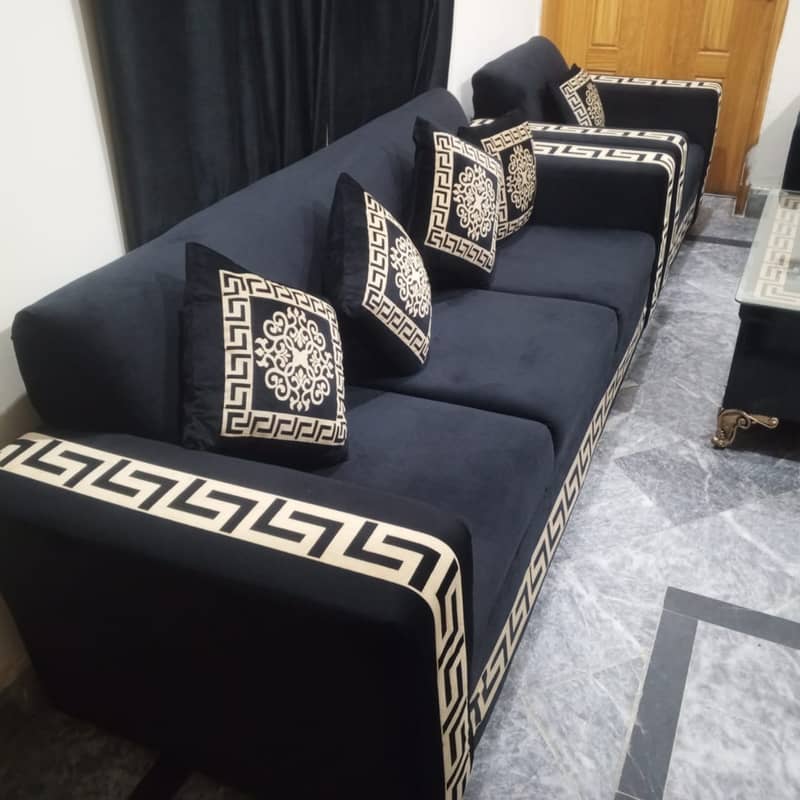 Turkish Style Sofa Set 3.2. 1 with Glass Table 6