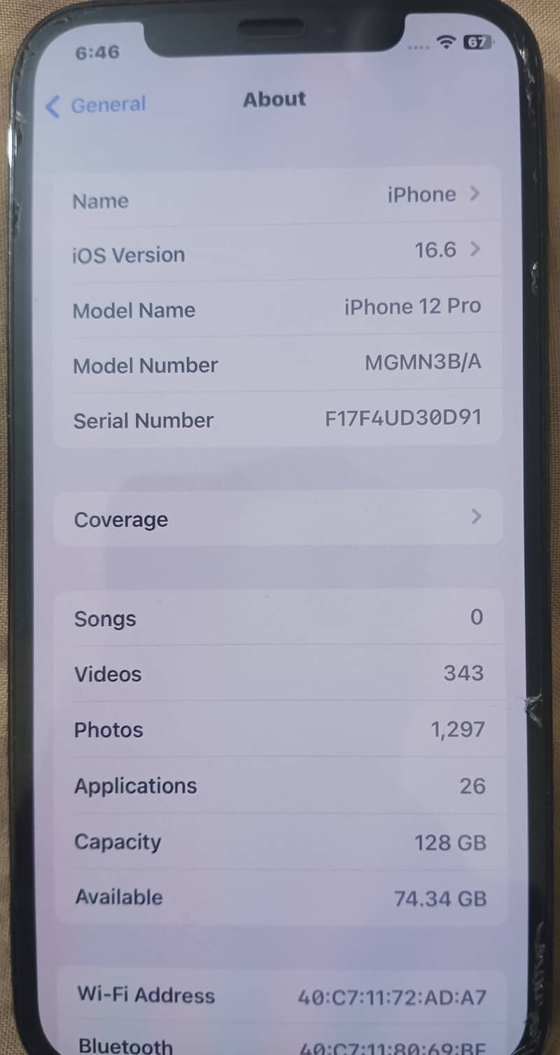 Iphone 12 pro non PTA 128 GB 1