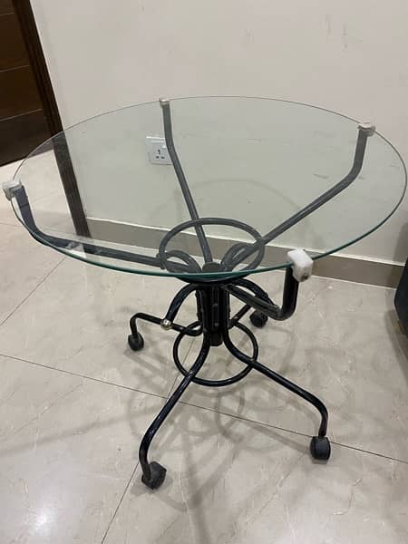 Trolley Table With glass top 1