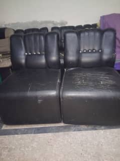 single 6 seater leather sofa set