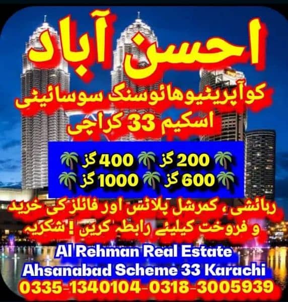 Ahsanabad scheme 33 Karachi 0