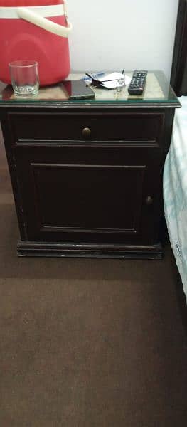 double bed with side table without foam. 6