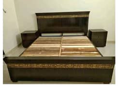 double bed / side poshish bed / king size bed / bed set / poshish bed