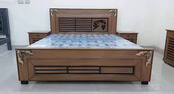 double bed / side poshish bed / king size bed / bed set / poshish bed 2