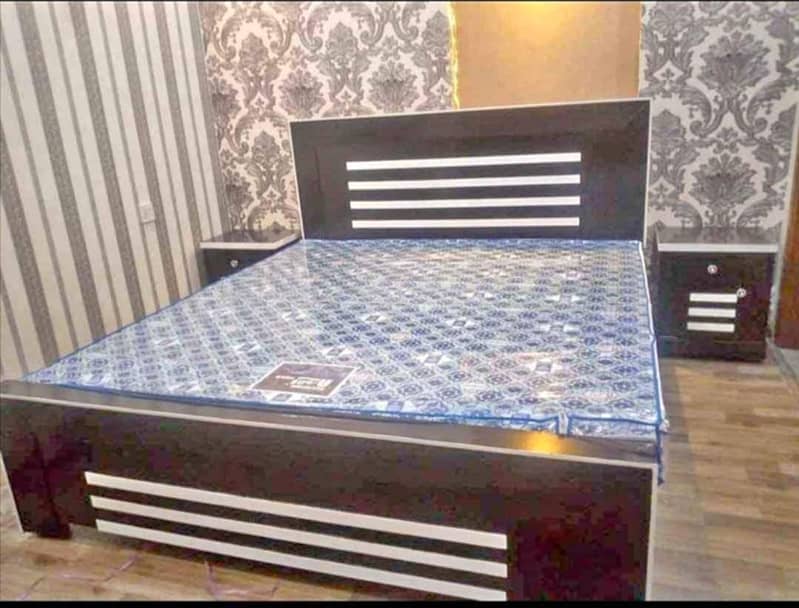 double bed / side poshish bed / king size bed / bed set / poshish bed 9