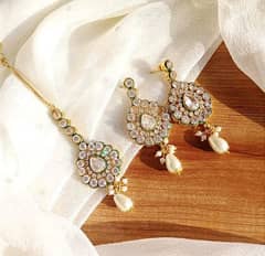 Earrings and bindia set with meena And Free Home Delivery 0