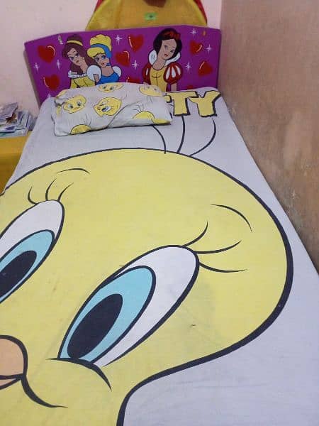 kids single bed princess cartoon 0