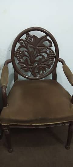 Two chairs WOODEN with small TABLE 0