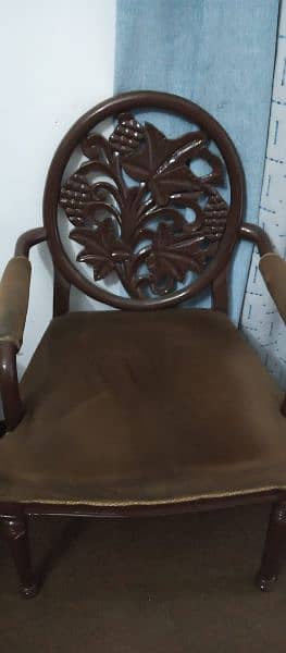 Two chairs WOODEN with small TABLE 2