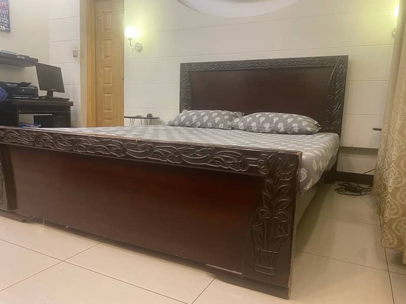 King size bed with mattress 1