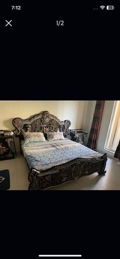 King Size Bed, Two Side Tables, Dressing Table