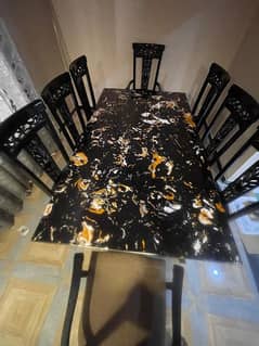 dining table with china original marble top