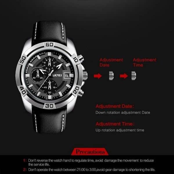 SKMEI Fashion Watch Men Leather Top Luxury

Military Quartz 7