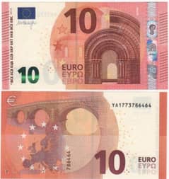 Rare foreign notes (10 Euro, 10 Egyptian Pound) and 75 PKR