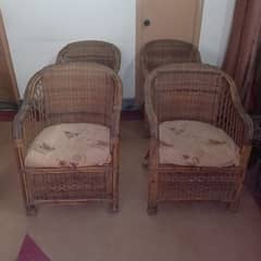 4 pair of cane chairs in excellent condition