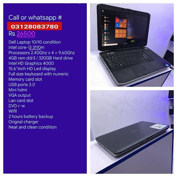 Laptops available in low prices contact or WhatsApp no 03128O83780 18