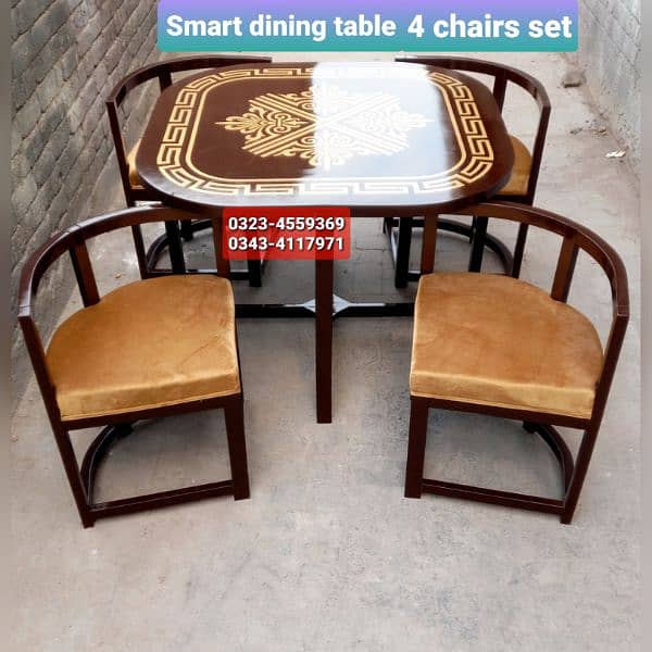 Smart dining table/round dining table/4 chair/6 chair/dining table 4